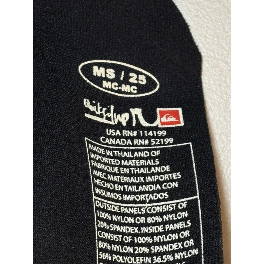Surf Dive Wetsuit Quiksilver Syncro 3:2mm Back Zip MS (MEDIUM SHORT) 25 Neoprene